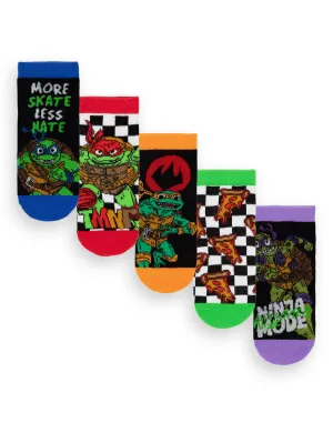 Teenage Mutant Ninja Turtles More Skate Less Hate! Boys Multicoloured Calf Socks Set of 5