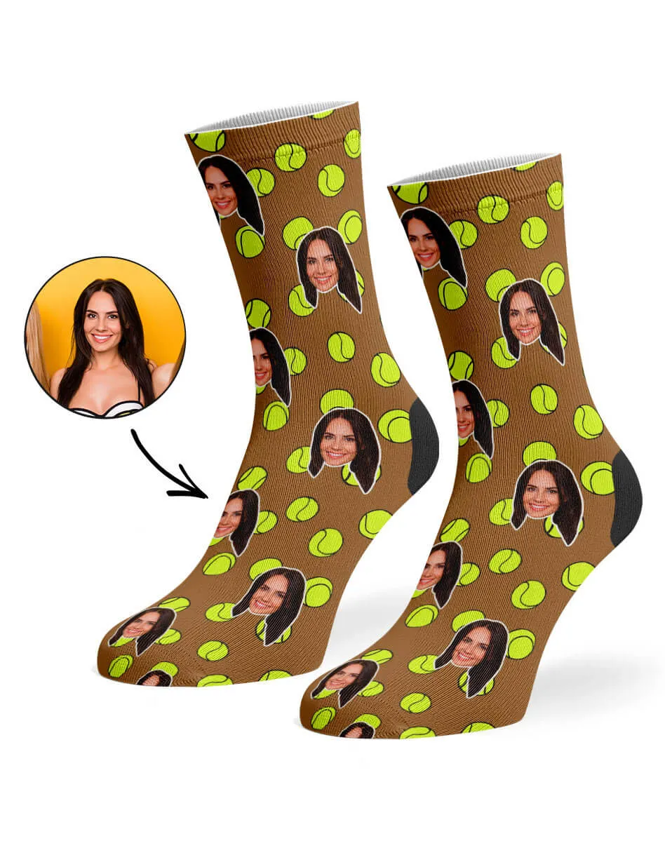 Tennis Balls Face Socks