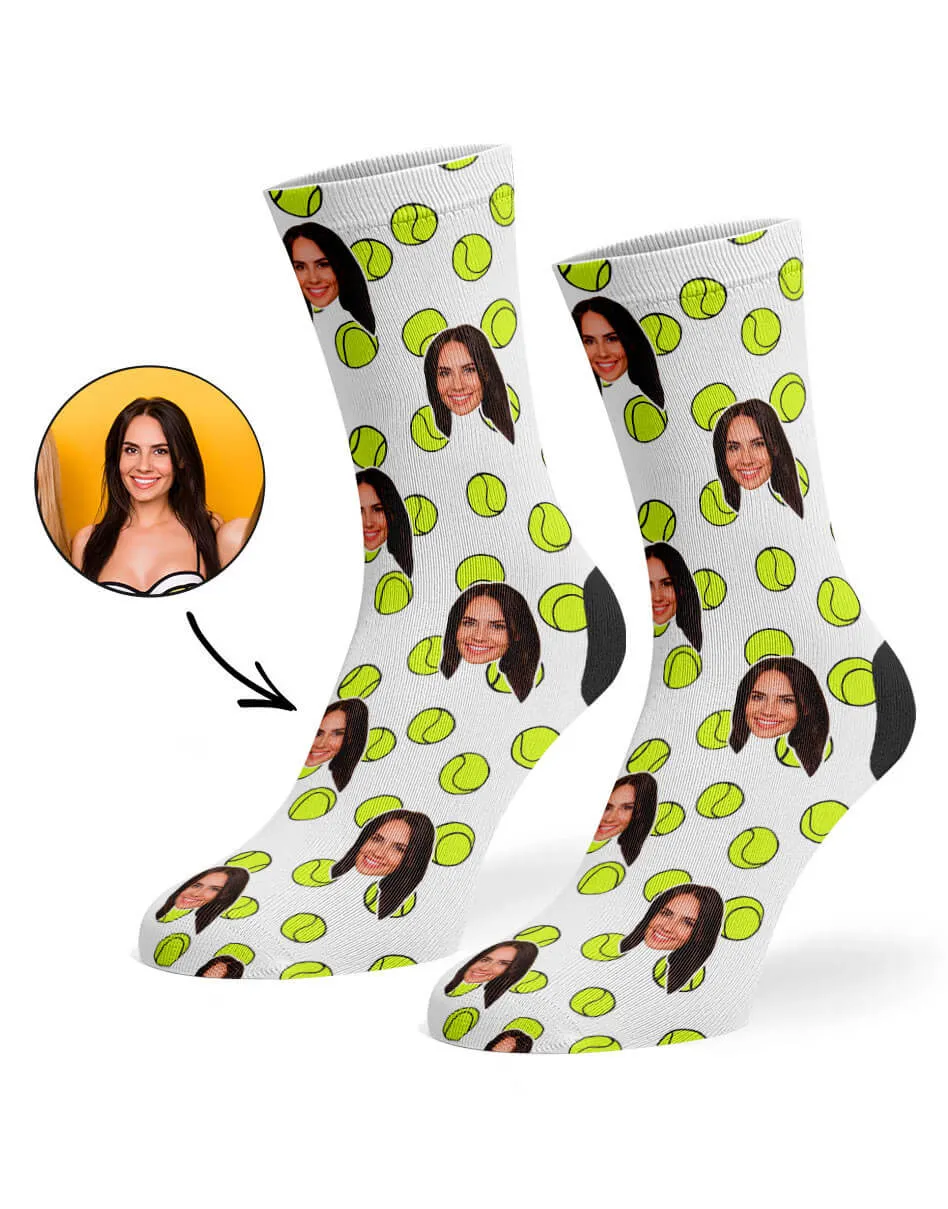 Tennis Balls Face Socks