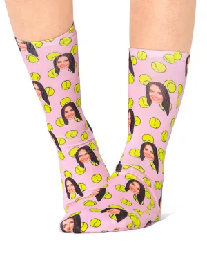 Tennis Balls Face Socks