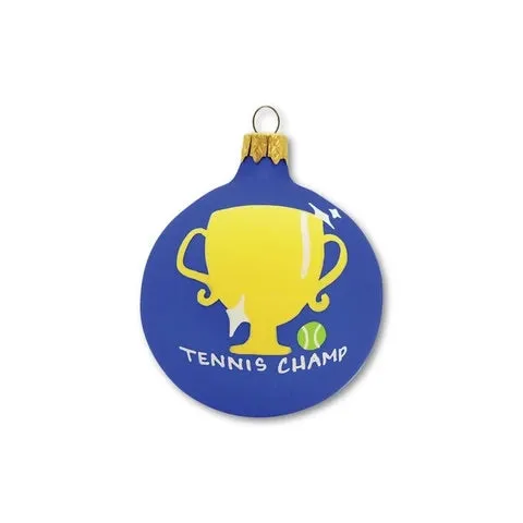 Tennis Champ Tennis Holiday Ornament