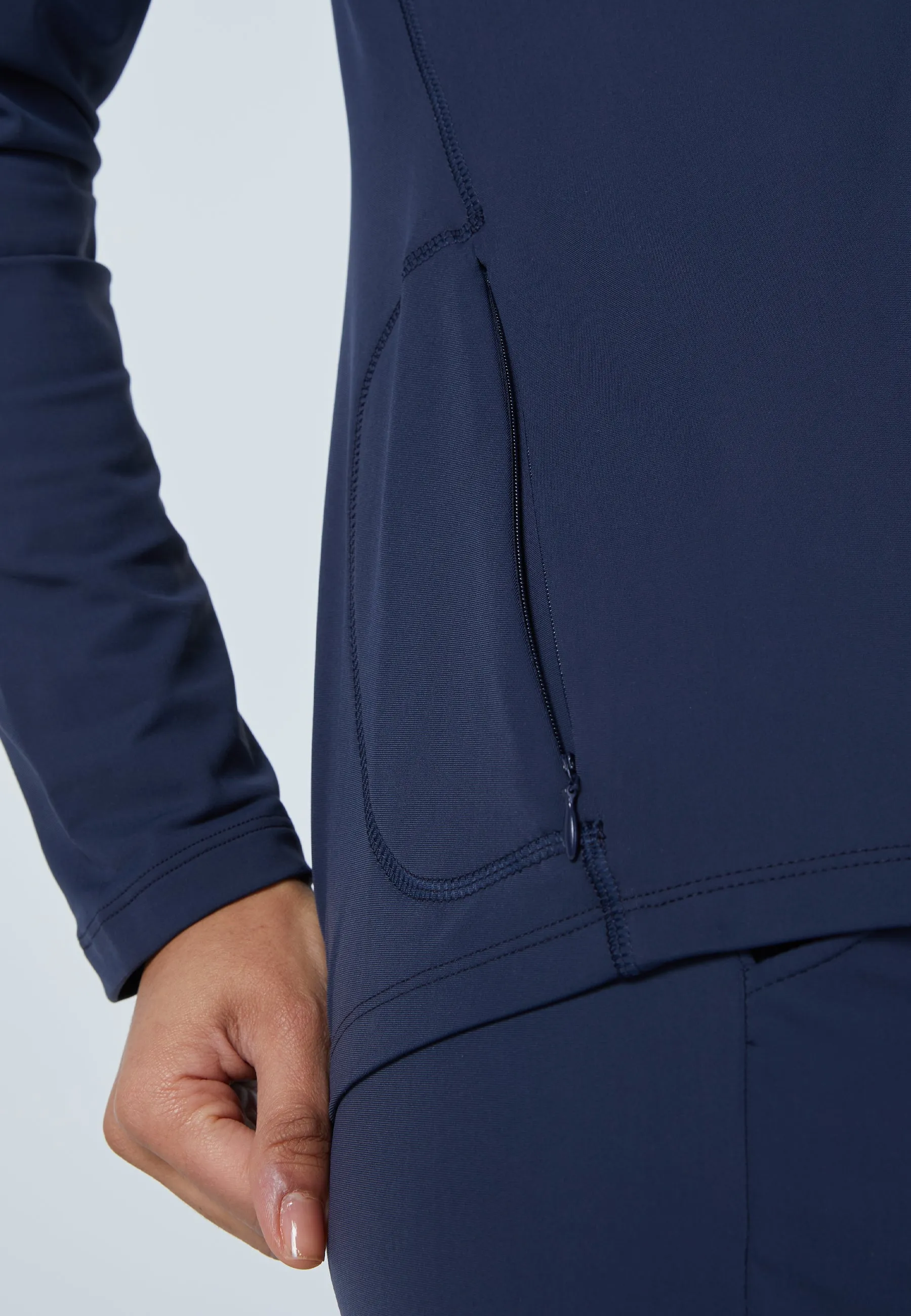 Tennis Hooded Jogger Tracksuit Top, navy blue