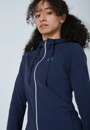 Tennis Hooded Jogger Tracksuit Top, navy blue