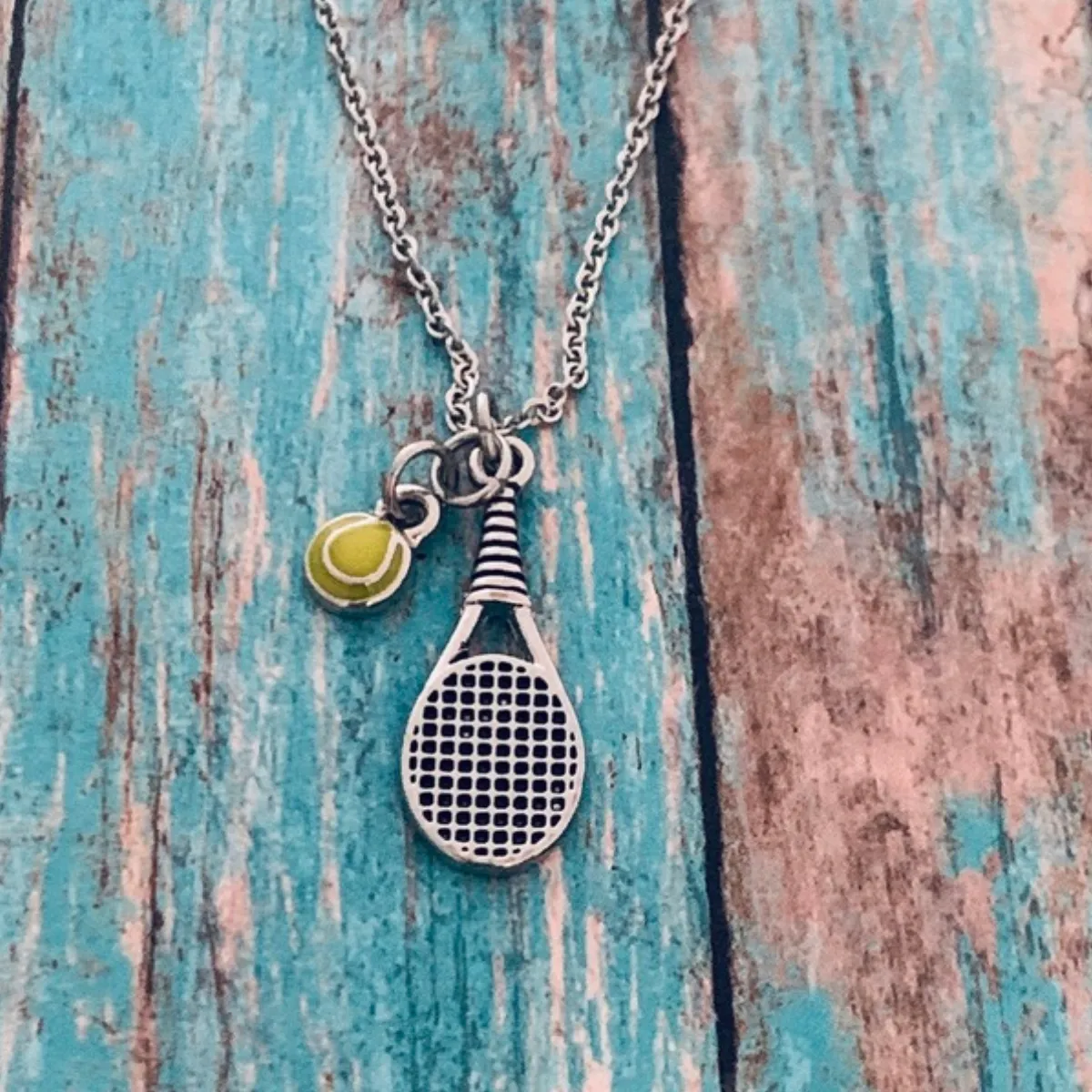 Tennis Racket Charm Necklace