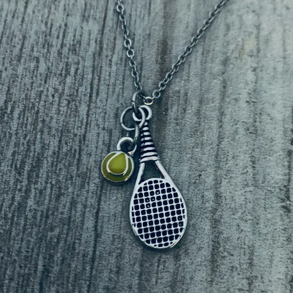 Tennis Racket Charm Necklace