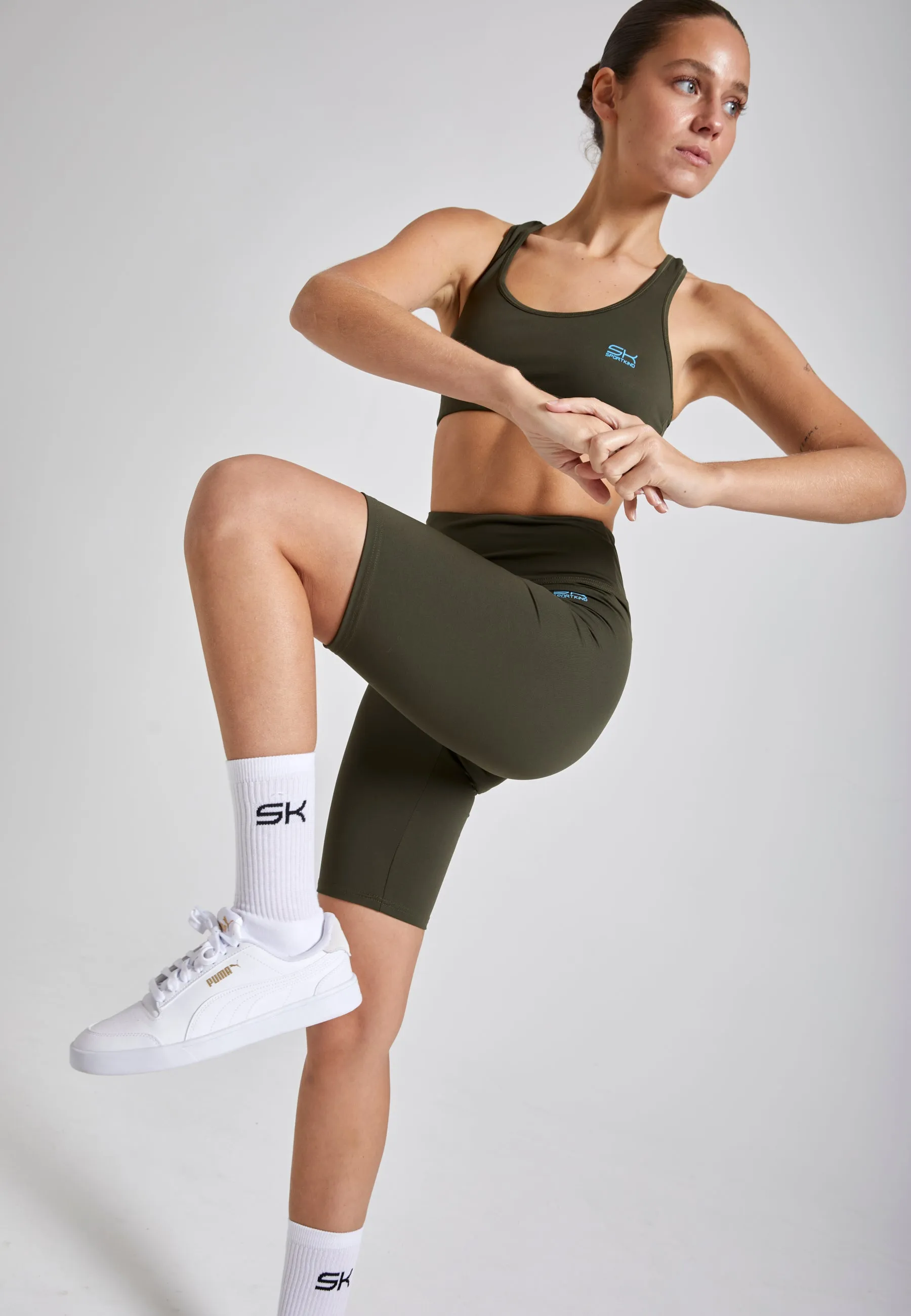 Tennis short tights / cycling shorts, khaki