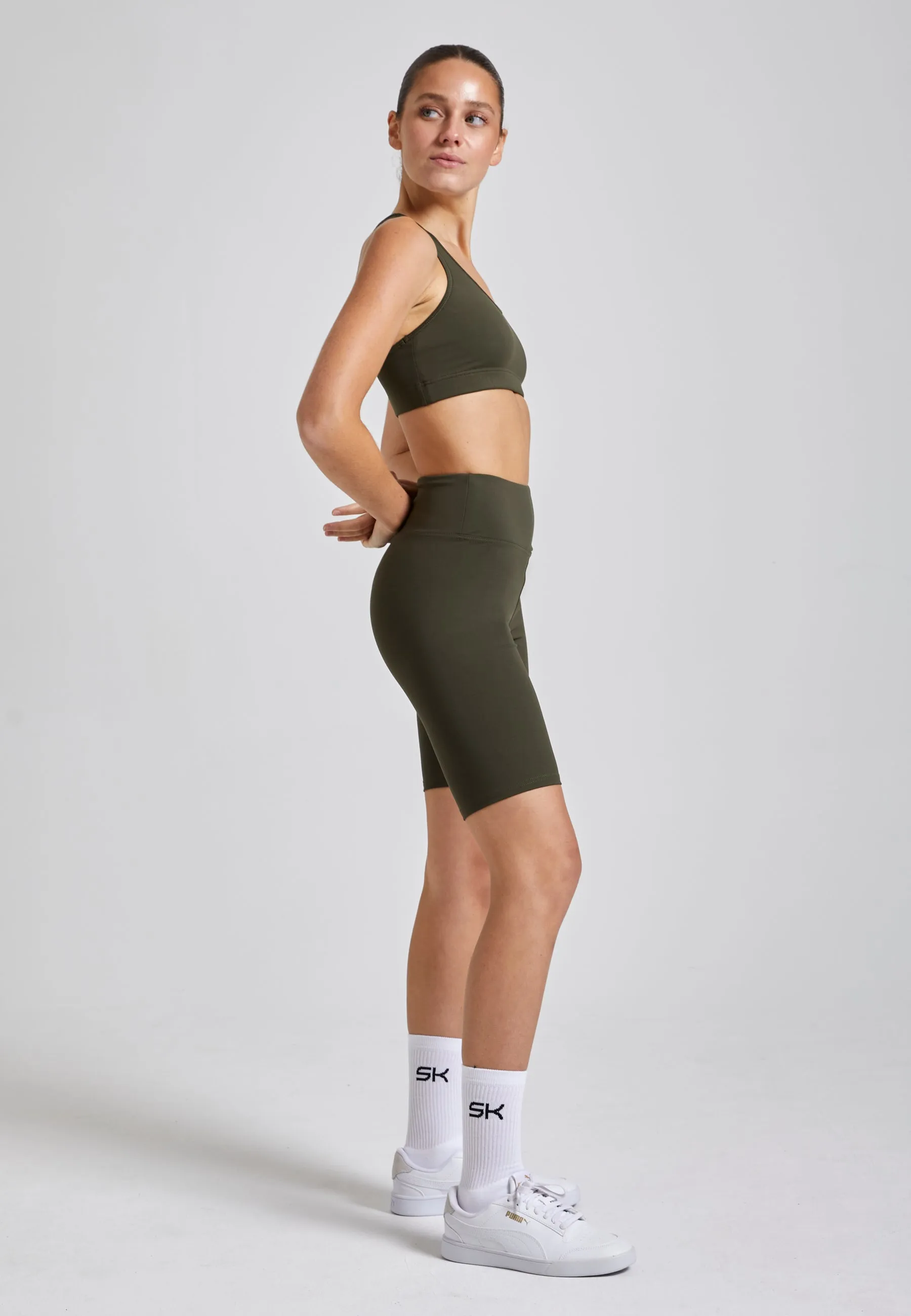 Tennis short tights / cycling shorts, khaki