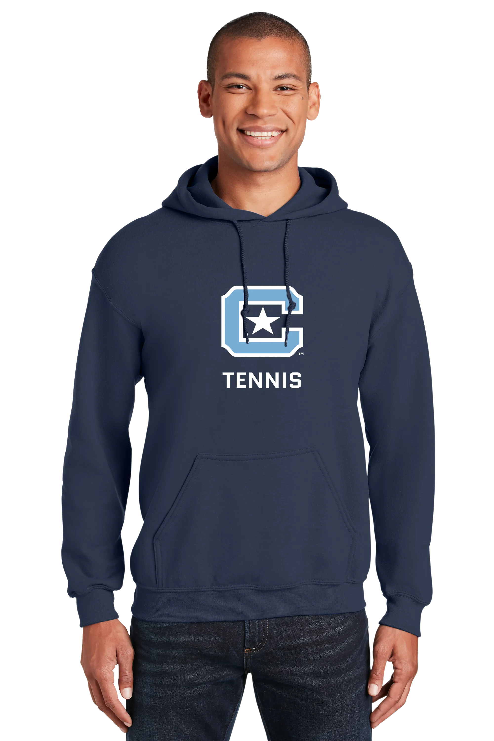 The Citadel Block C Star logo, Sports - Tennis,  Heavy Blend™ Hooded Unisex Sweatshirt