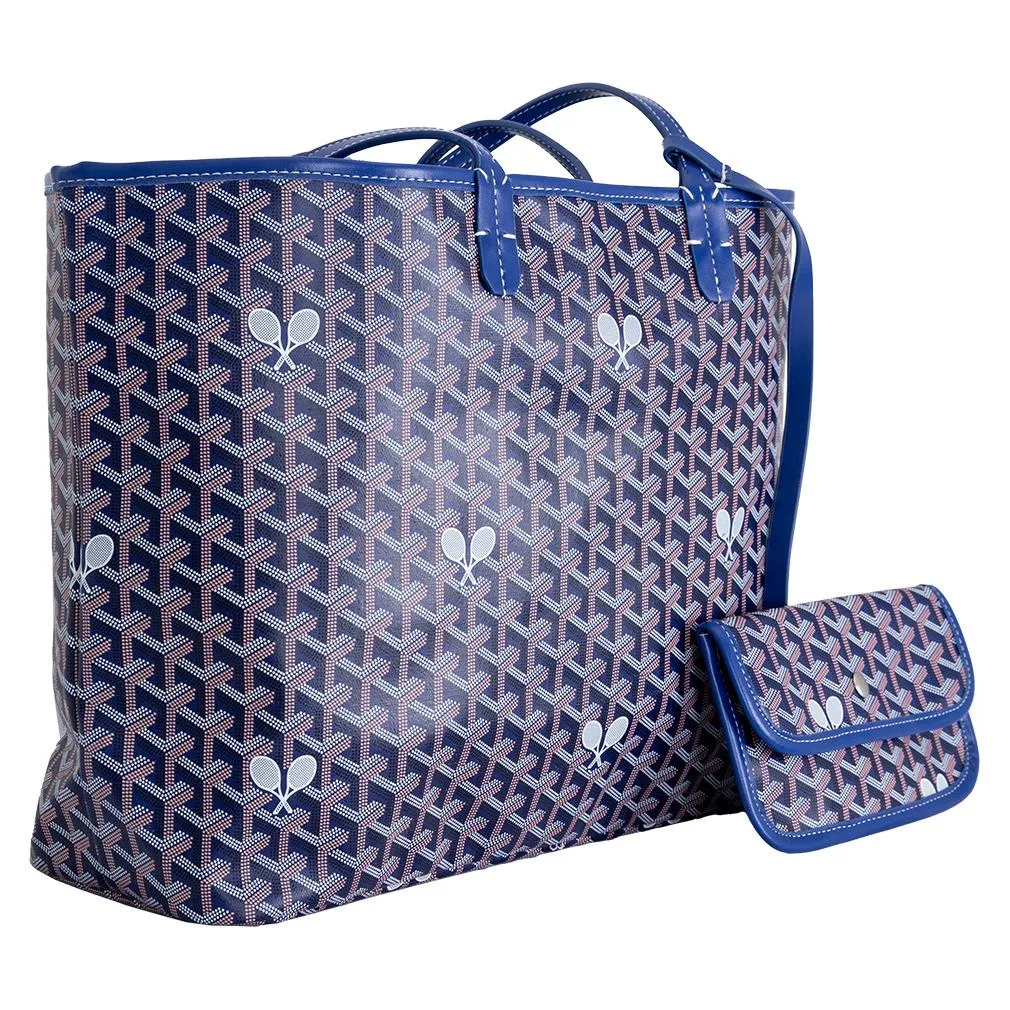 The Whimsy Large Tennis Tote Navy