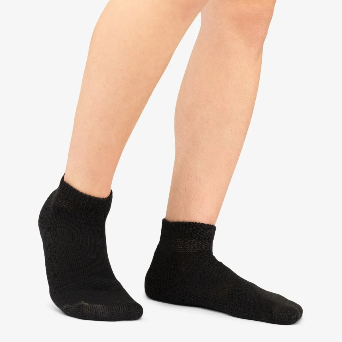 Thorlo Maximum Cushion Ankle Tennis Socks - Black