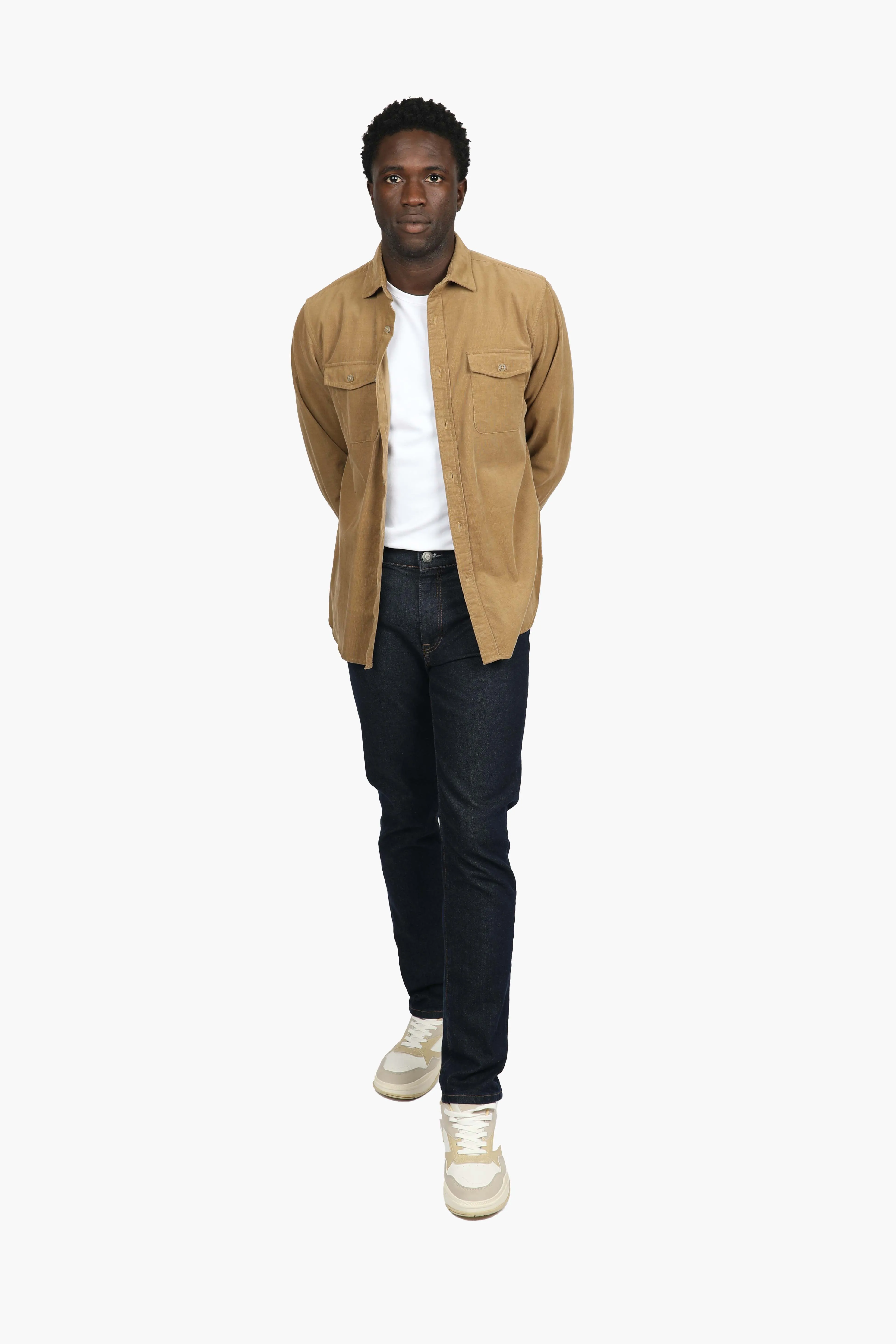 Tobacco Cotton Corduroy Shirt