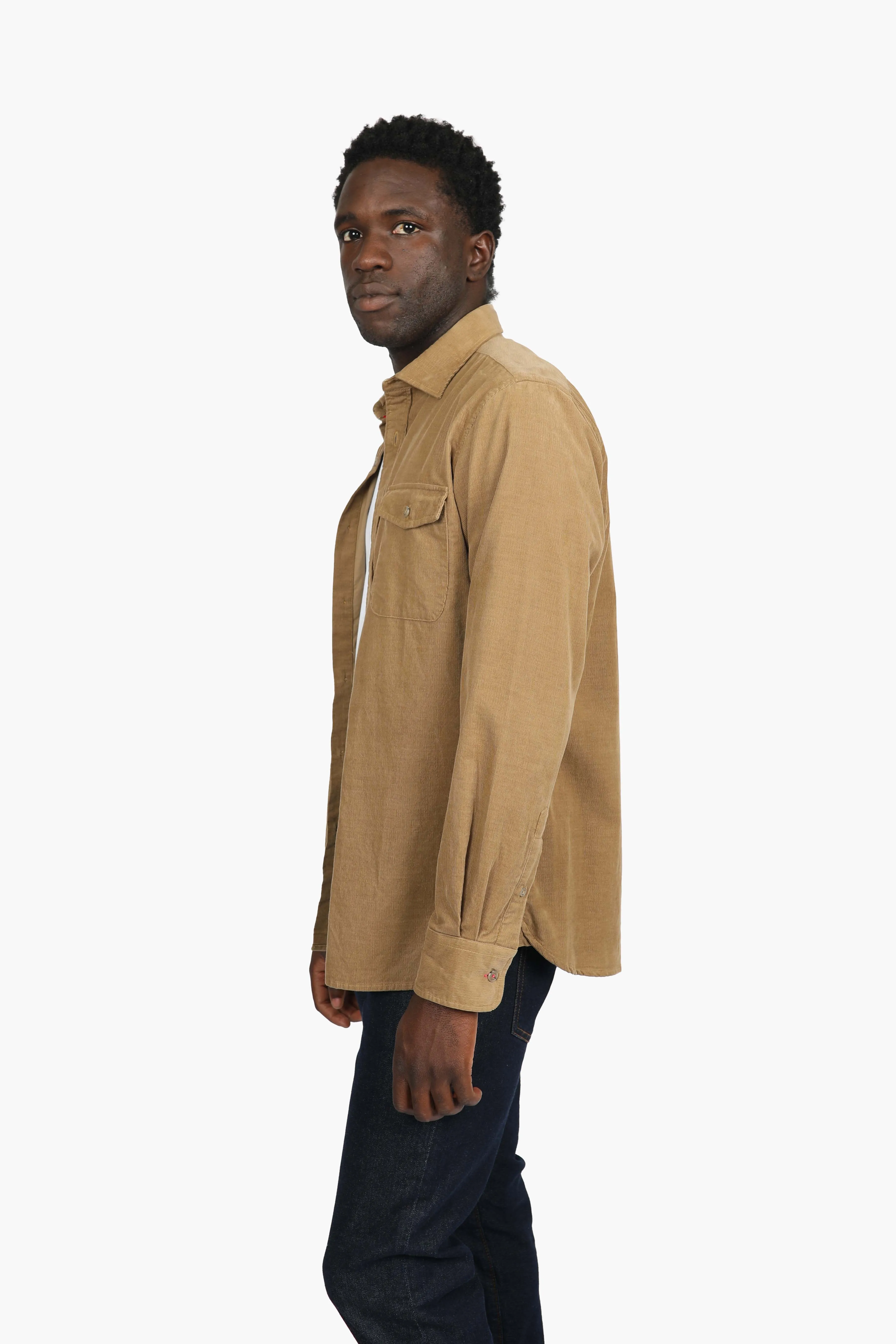 Tobacco Cotton Corduroy Shirt