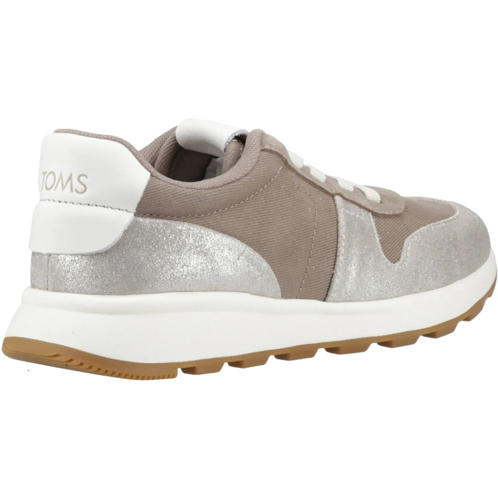 TOMS TRVL Lite Retro Leather Women's Silver Trainers