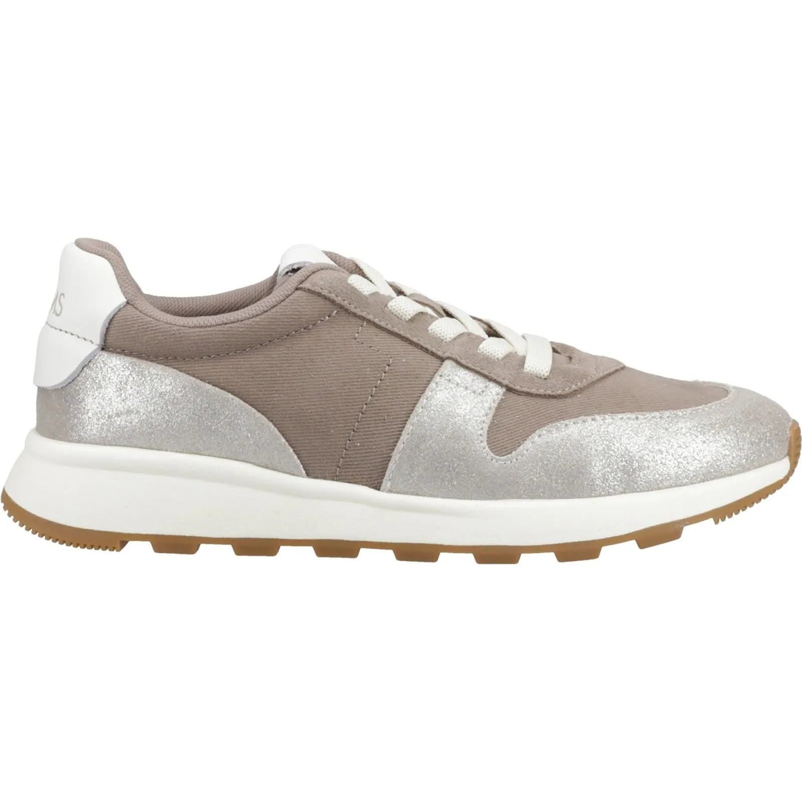 TOMS TRVL Lite Retro Leather Women's Silver Trainers