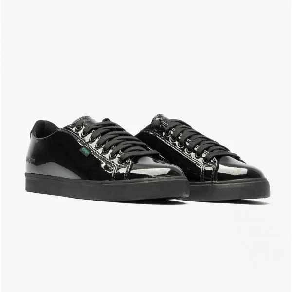 TOVNI LACER Teen Girls Patent Trainers Black