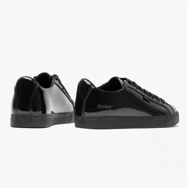 TOVNI LACER Teen Girls Patent Trainers Black