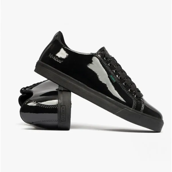 TOVNI LACER Teen Girls Patent Trainers Black