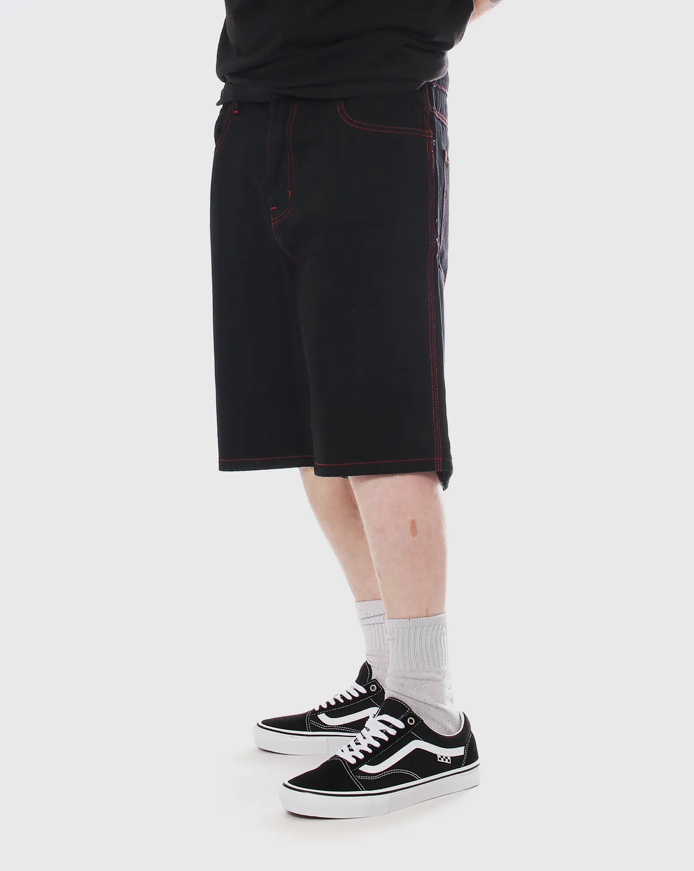 Trainers Baggy Denim Short - Black