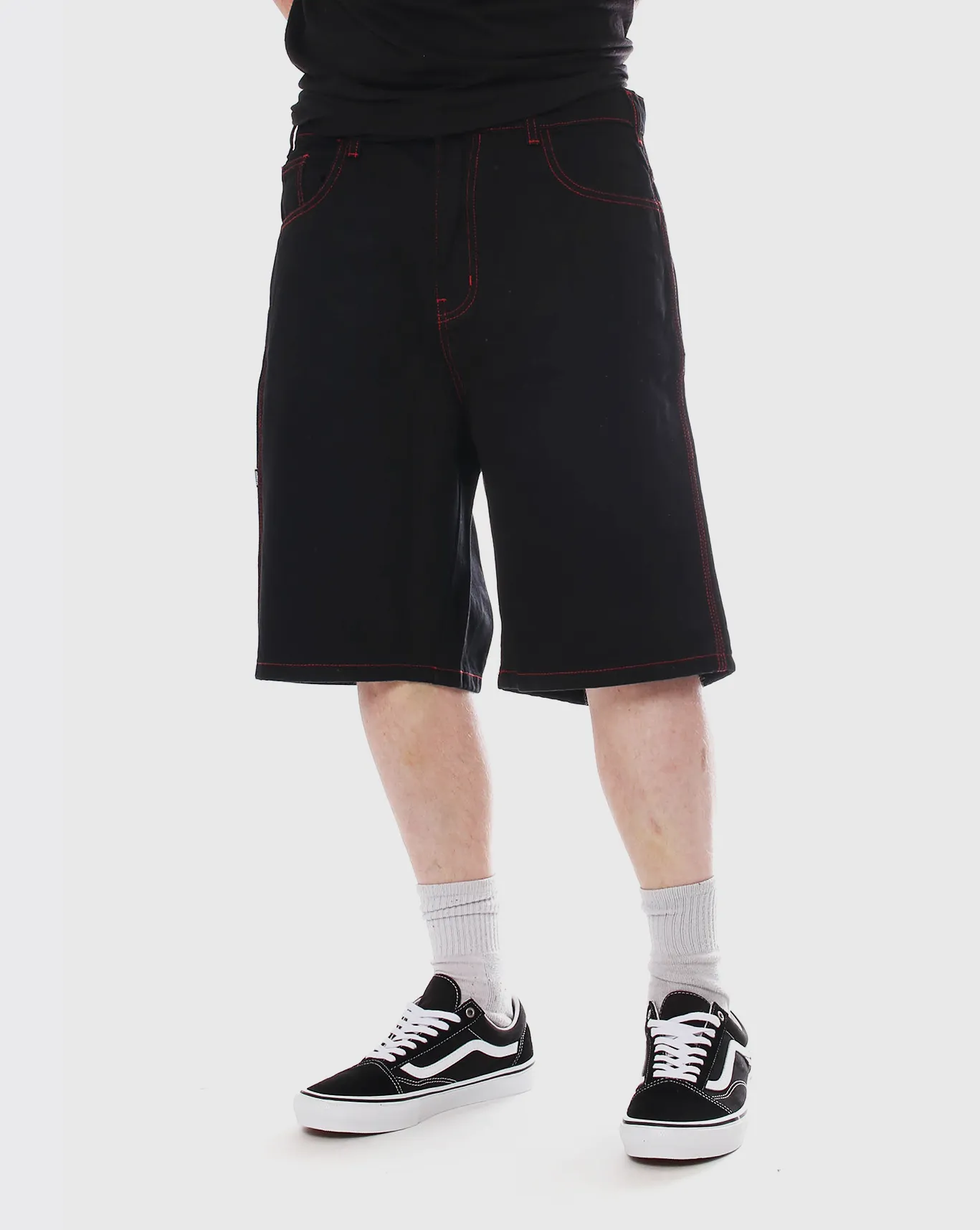 Trainers Baggy Denim Short - Black