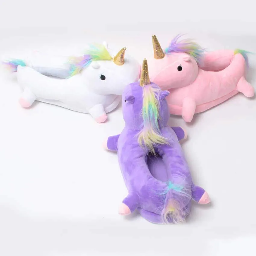 Unicorn Plush Slippers