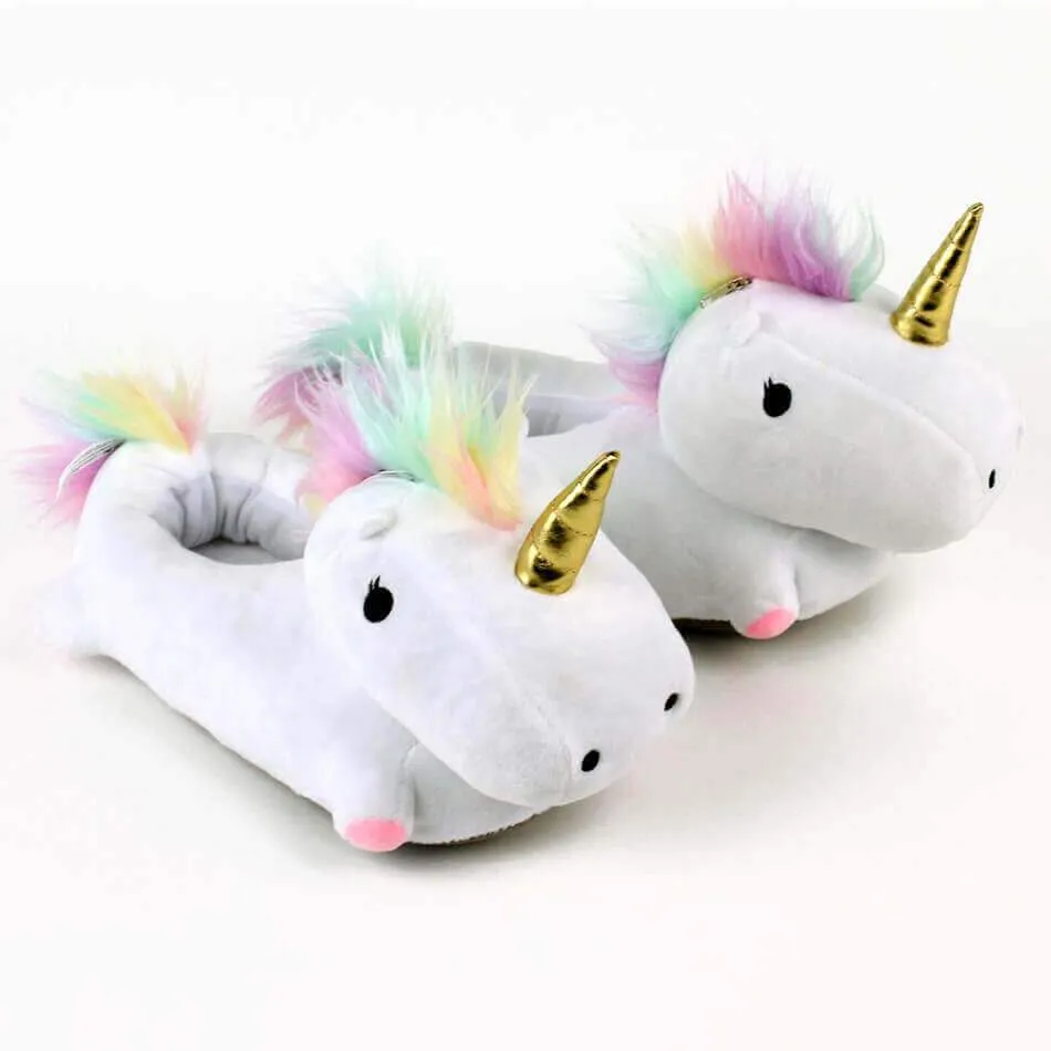 Unicorn Plush Slippers