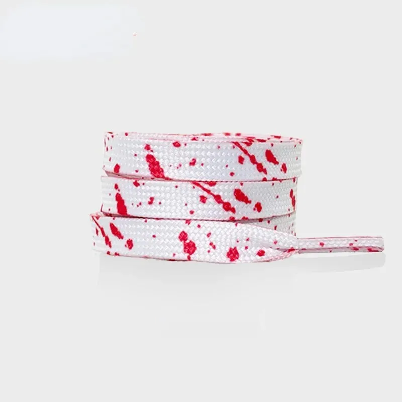 Unisex Flat Shoelaces with Colorful Splatter Pattern