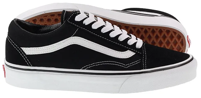 Vans Trainers Mens Old Skool Black White Canvas