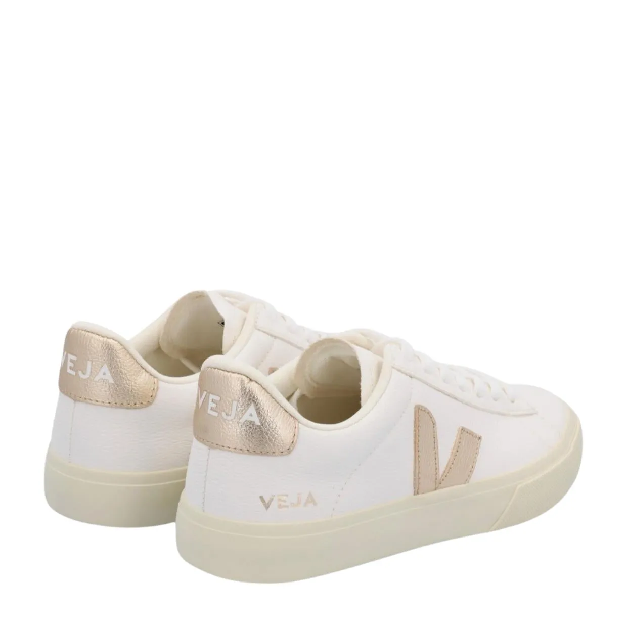 VEJA Campo Chromefree Leather White Platine Trainers