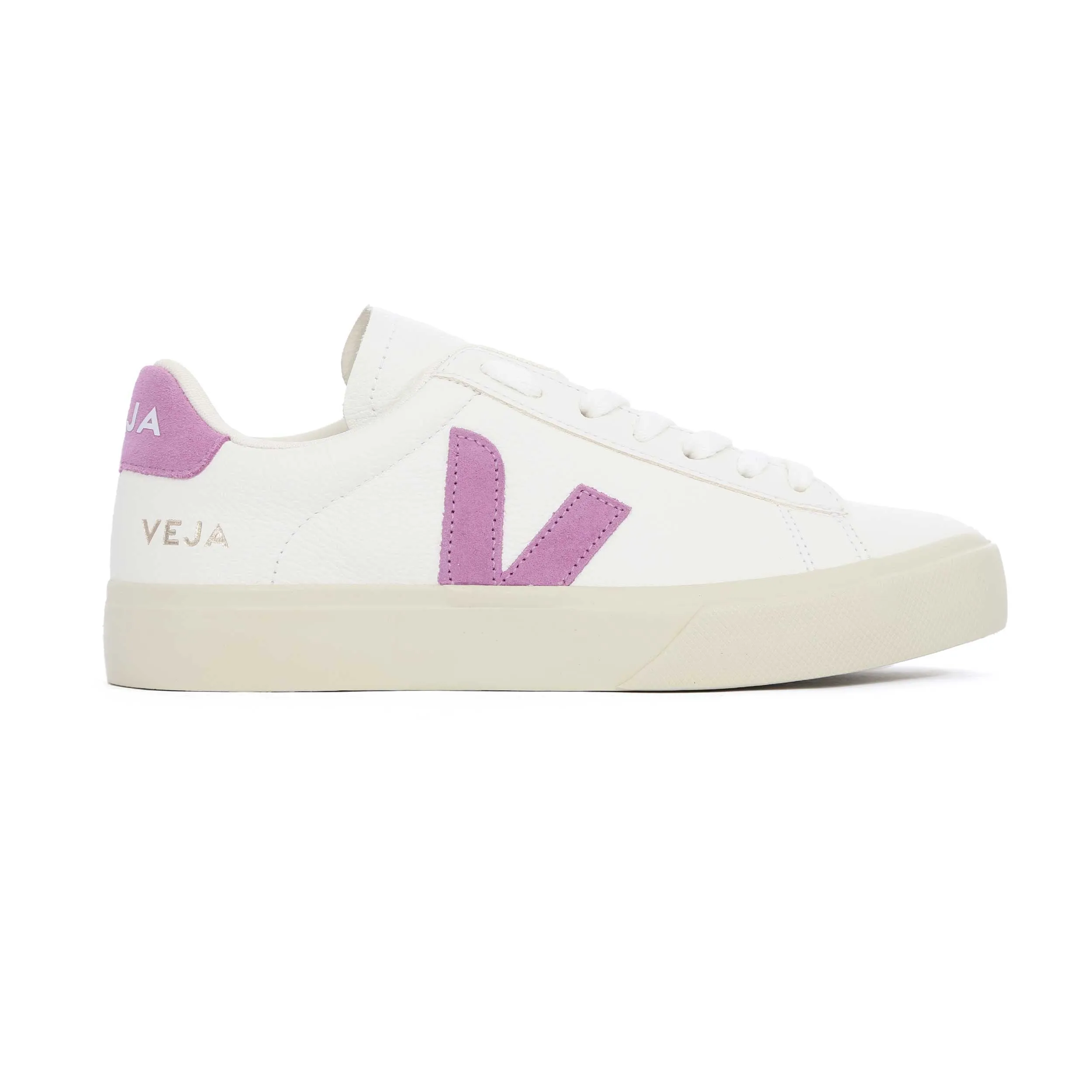 Veja Campo Ladies Trainer in Extra White & Mulberry