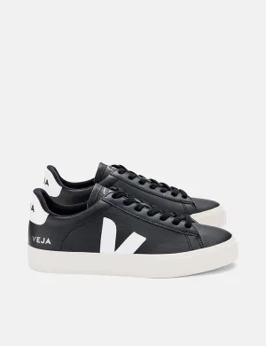 Veja Campo Trainers (Chrome Free Leather) - Black/White