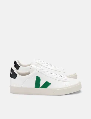 Veja Campo Trainers (Chrome Free Leather) - White/Emeraude/Black