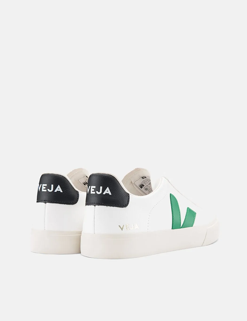 Veja Campo Trainers (Chrome Free Leather) - White/Emeraude/Black