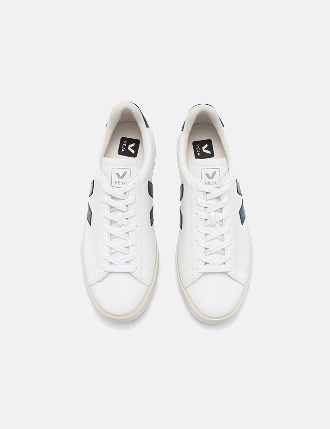 Veja Campo Trainers (Chrome Free Leather) - White/Nautico Blue