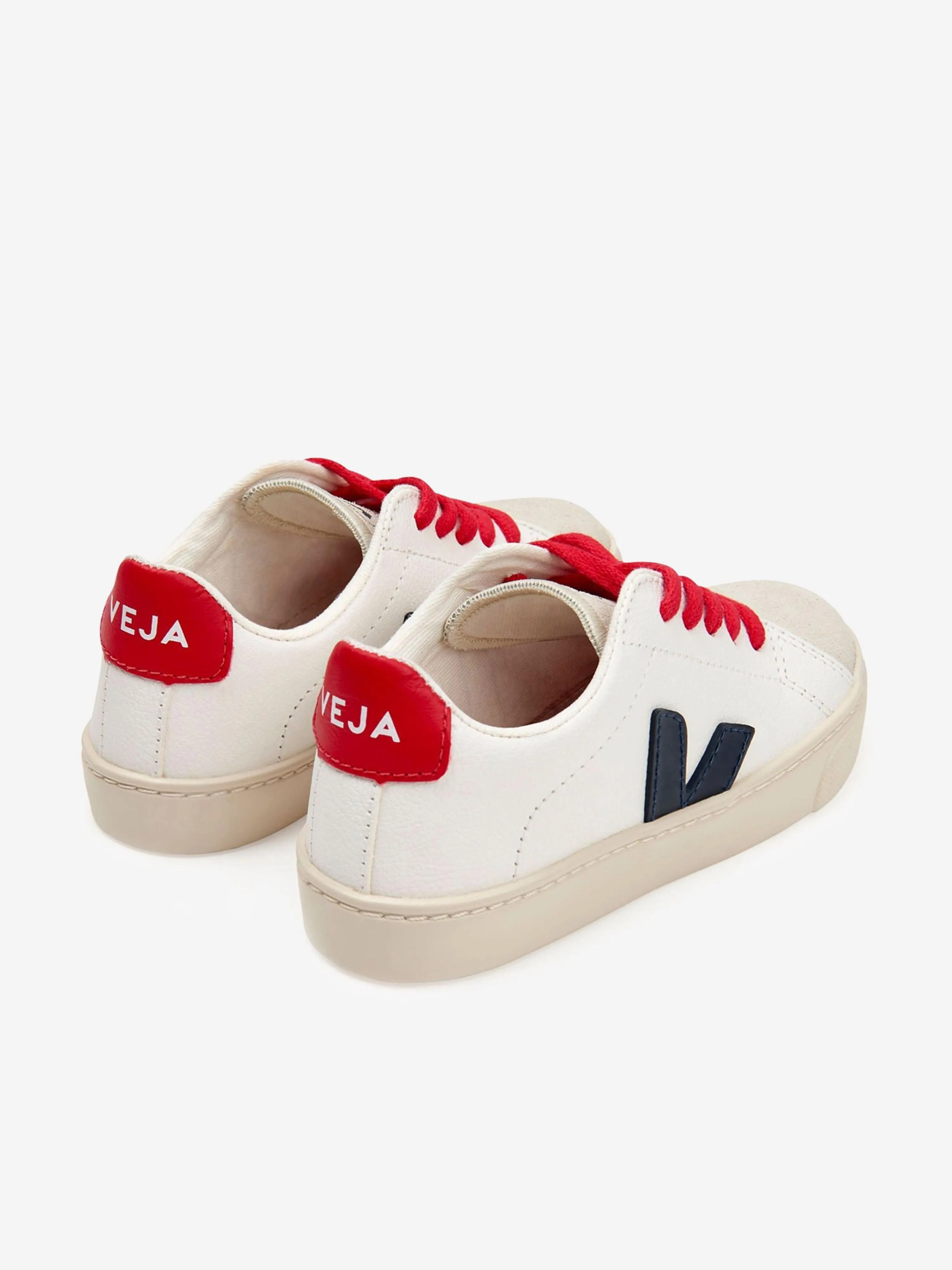 Veja Kids Leather Lace Up Trainers