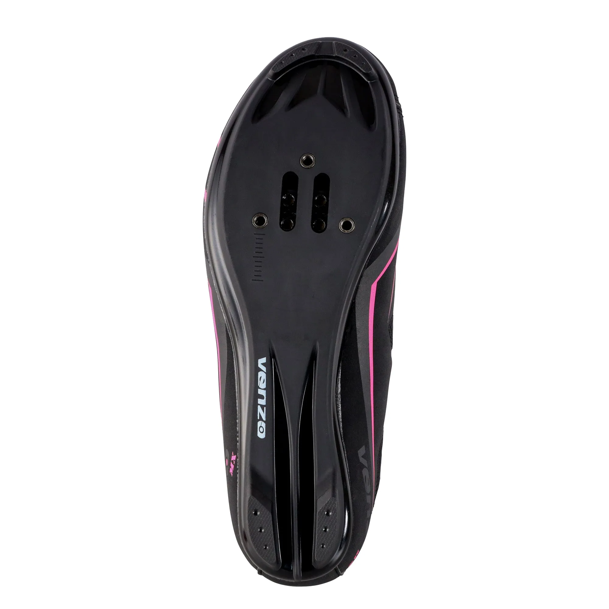 Venzo Bike Bicycle Women's Ladies Cycling Riding Shoes - Compatible with Peloton, for for Shimano SPD & Look ARC Delta - Perfect for Indoor Exercise Bikes & Road Racing - with Look Delta Cleats - Size 41