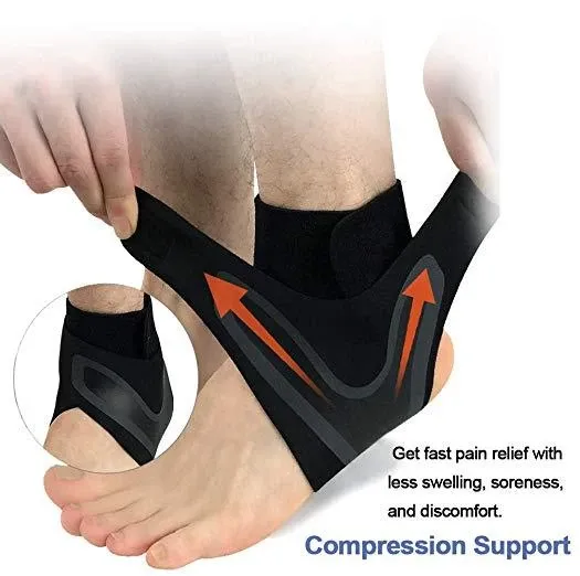 WALK-FREE™ THE ADJUSTABLE ELASTIC ANKLE BRACE - Ankle Support Brace,Elasticity Free Adjustment Protection Foot Bandage,Sprain Prevention Sport Fitness Guard Band