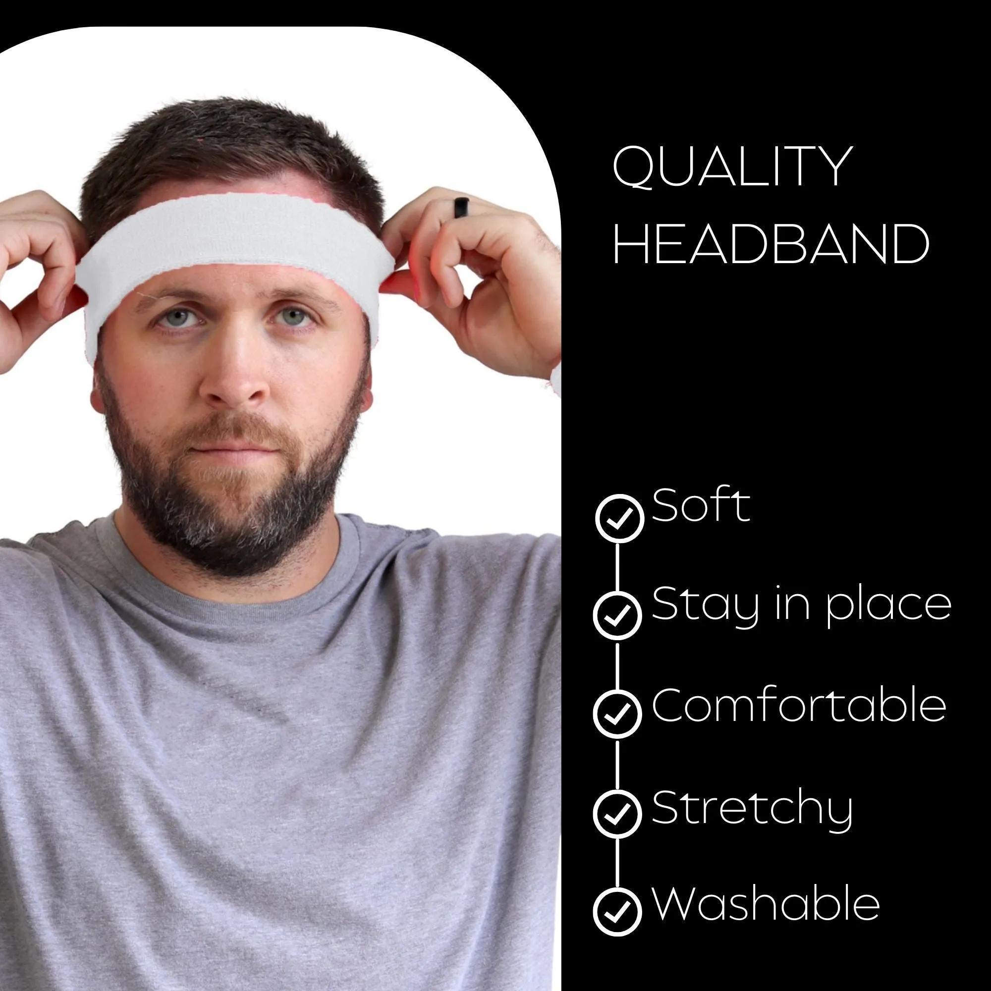 White Head Sweatband