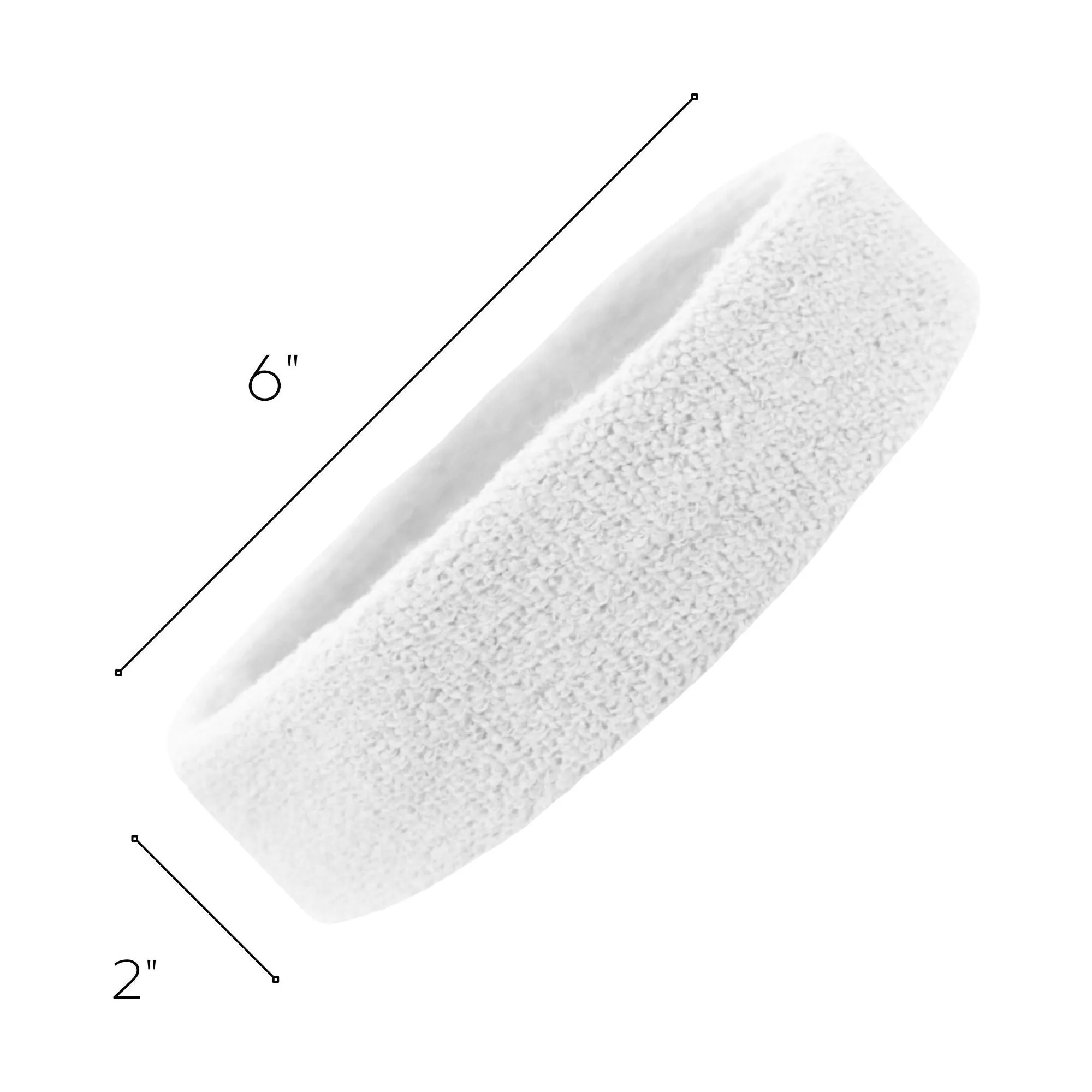 White Head Sweatbands - 3 Pack