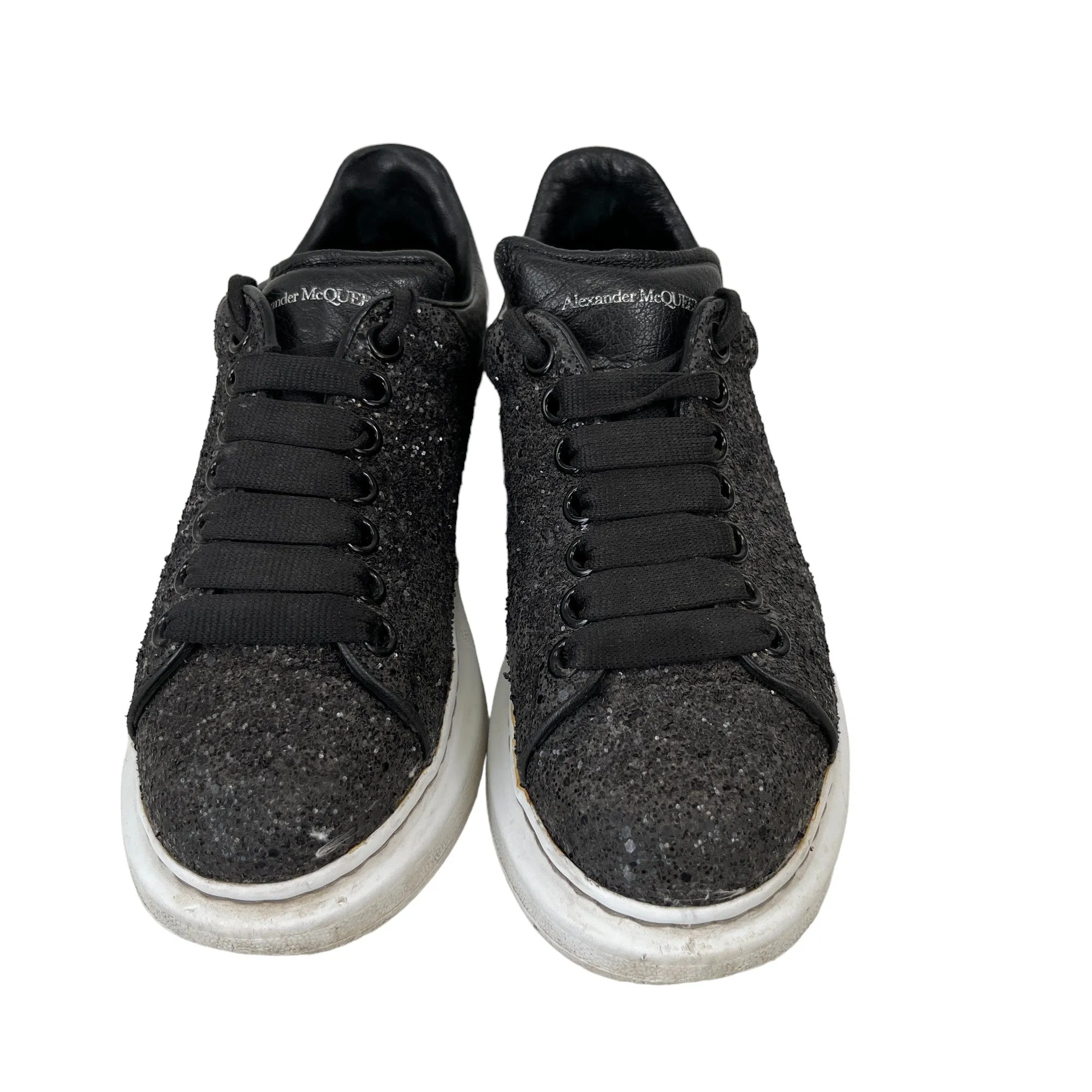 Women's Glitter Oversized Low Trainers Black Size EU 37.5 / UK 4.5