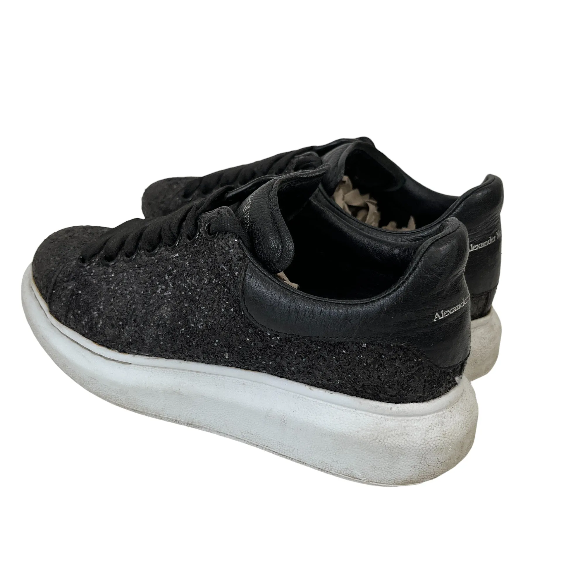 Women's Glitter Oversized Low Trainers Black Size EU 37.5 / UK 4.5