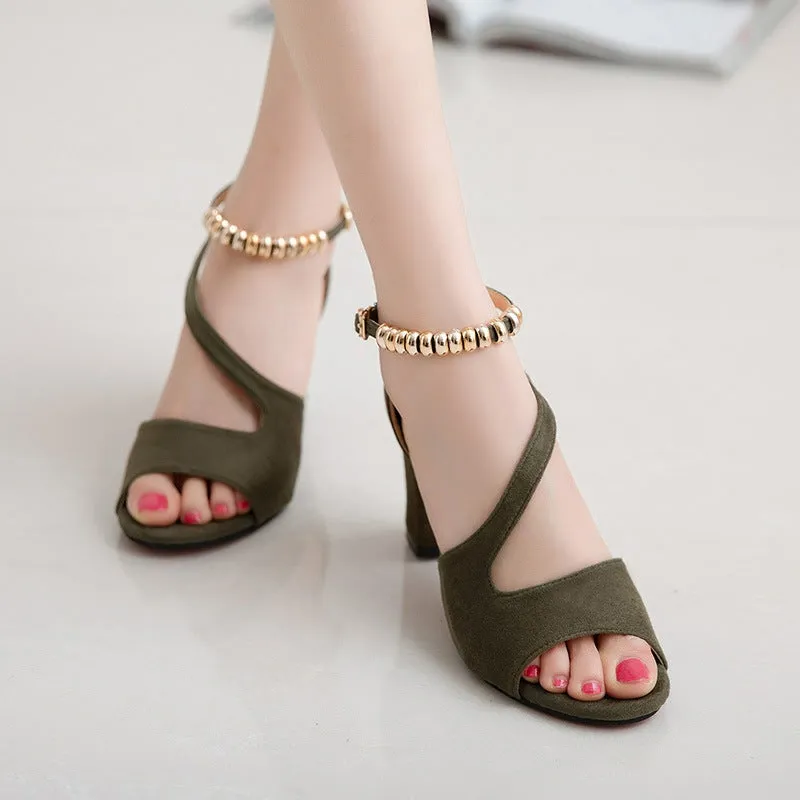 Women's High Heel Sandals Peep Toe Shoes - A21