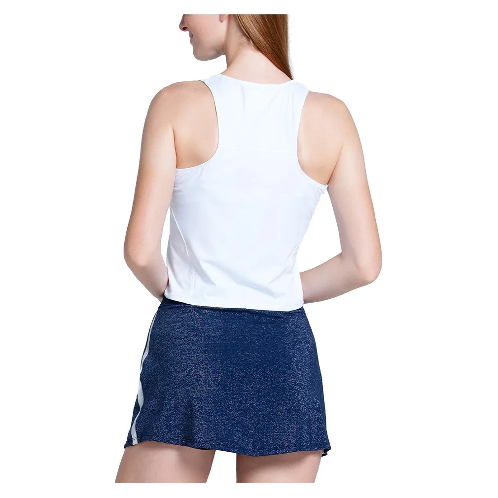 Women`s High Neck Tennis Tank White