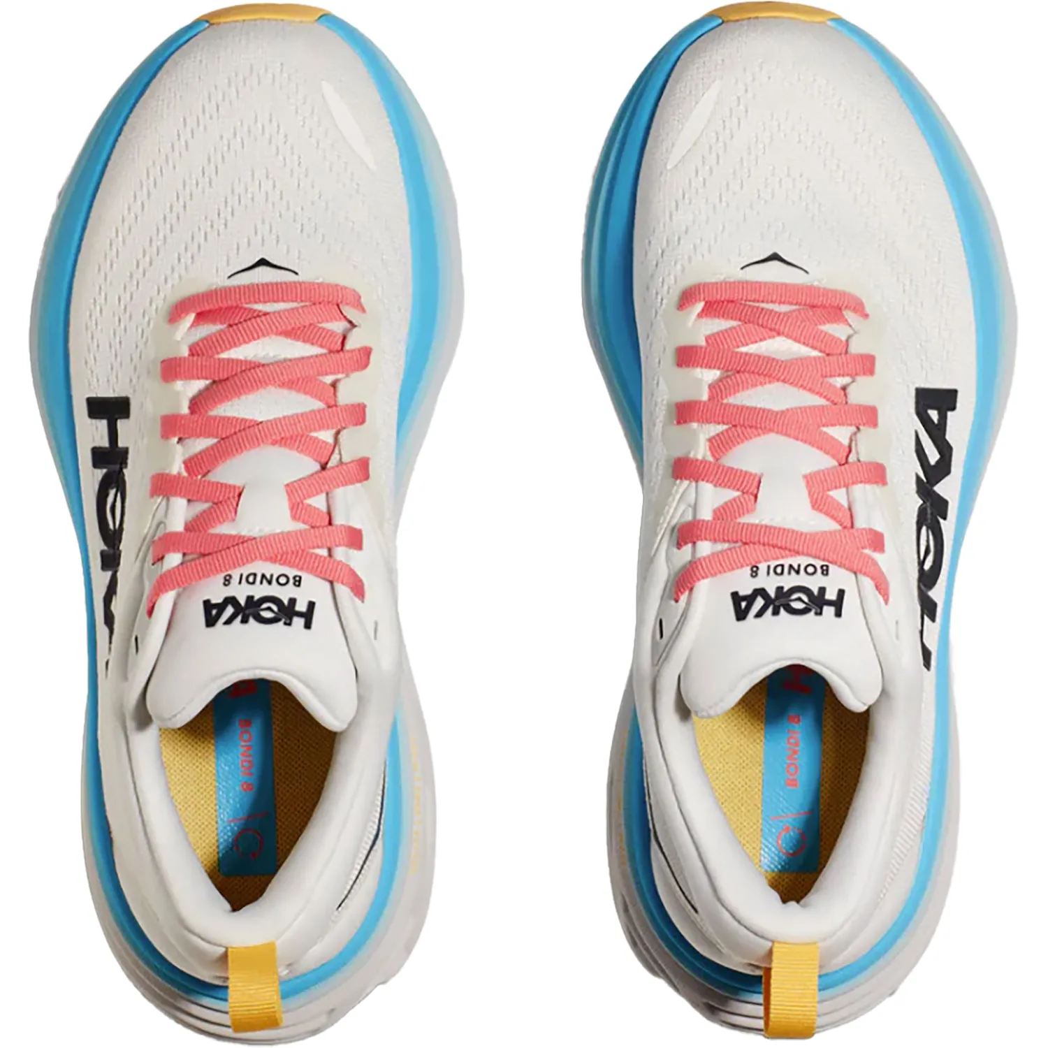 Women's Hoka Bondi 8 Blanc De Blanc/Swim Day Mesh Mesh