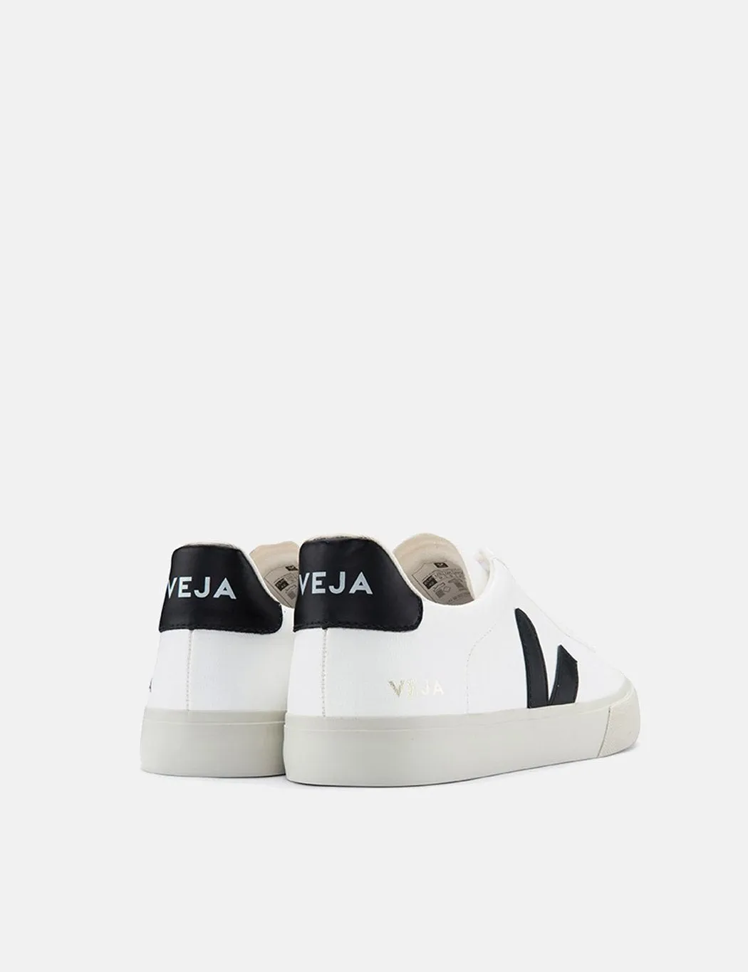 Womens Veja Campo Trainers (Chrome Free Leather) - White/Black