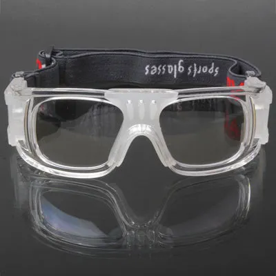 Wrap Goggles Sports Glasses Eyewear for Basketball / Soccer Game (Transparent)