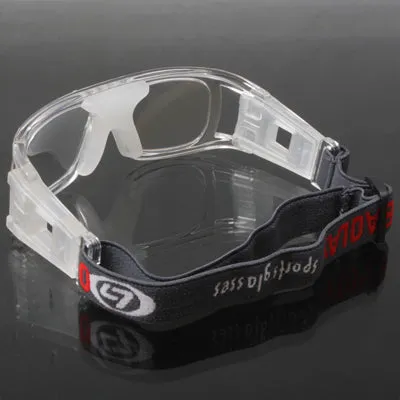 Wrap Goggles Sports Glasses Eyewear for Basketball / Soccer Game (Transparent)