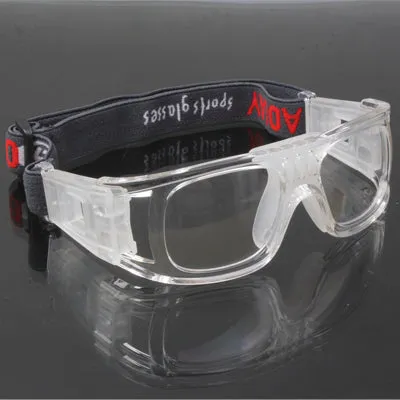 Wrap Goggles Sports Glasses Eyewear for Basketball / Soccer Game (Transparent)