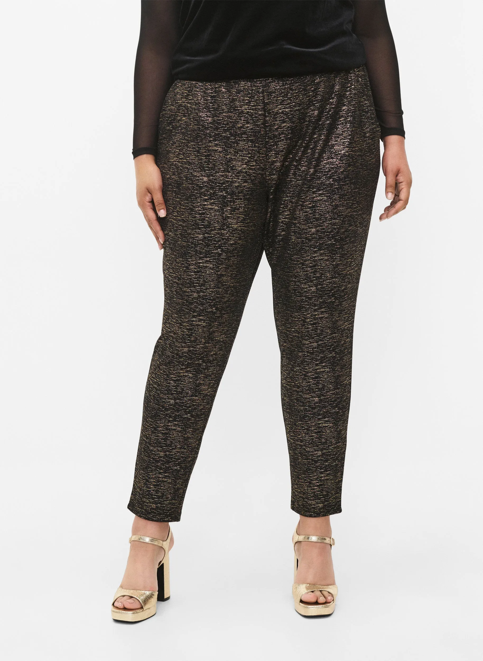 Zizzi Maddison Pants in Gold